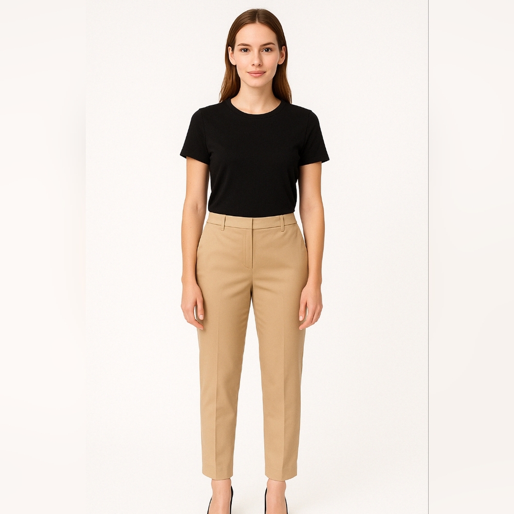 Ann Taylor Tan Straight Leg Trousers